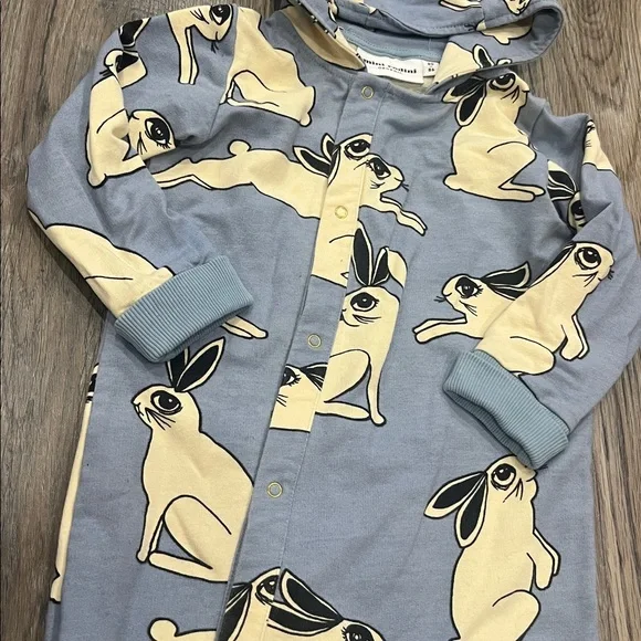 Mini Rodini Rabbit Onesie - Picture 4 of 7